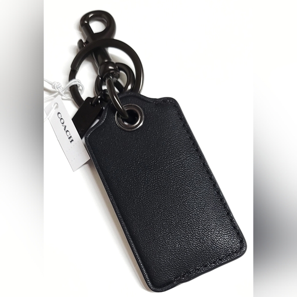 Coach Bottle Opener Key Fob with Stamp Keychain JI/Teal Multi Leather NWT - Picture 14 of 16